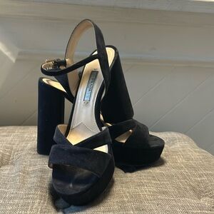 Blue Suede Prada Sandals size 36